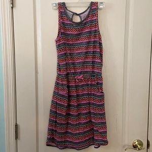 Circo XL Grey Patterned Kids Sun Dress